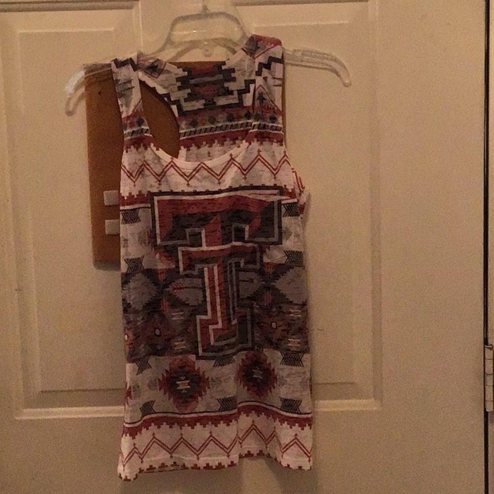 !BLACK/RED/WHITE TEXAS TECH UNIVERSITY TANK TOP!